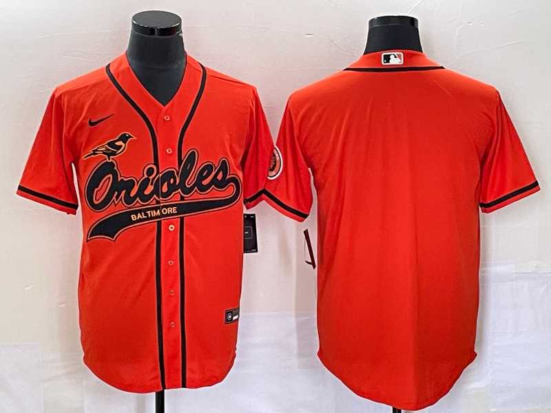 Men%27s Baltimore Orioles Orange Cool Base Stitched Baseball Jersey->baltimore orioles->MLB Jersey
